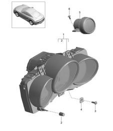 Instrumenten / Stopwatch 981C Cayman / Cayman S 2014-16