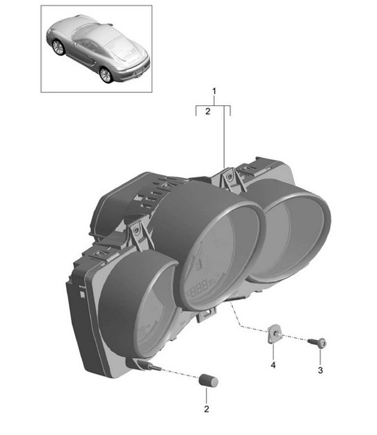 Diagram 906-001 Porsche Cayenne MK2 (957) 2007-2010 Equipo eléctrico