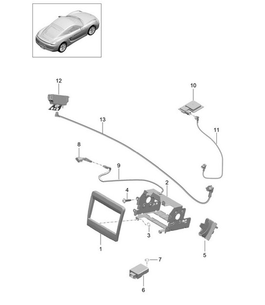 Diagram 911-001 Porsche Cayman S 718 2.5L PDK（350马力） 电子设备