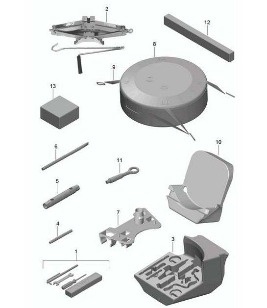 Diagram 001-000 Porsche Cayman 718 (982) 2017>> Accessoires et autres 
