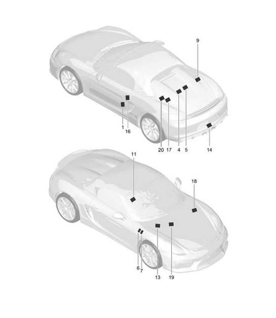 Diagram 001-005 Porsche 996 GT2 2001-05 Accessories & others 
