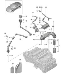 Engine lubrication 981.SP Boxster Spyder 2016