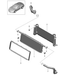 Radiador central 981.SP Boxster Spyder 2016