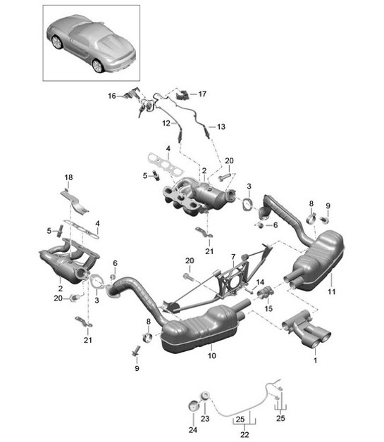 Diagram 202-000 Porsche Panamera 4S E-Híbrido V6 2.9L 