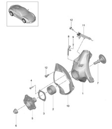 Wheel carrier / Wheel hub 981.SP Boxster Spyder 2016