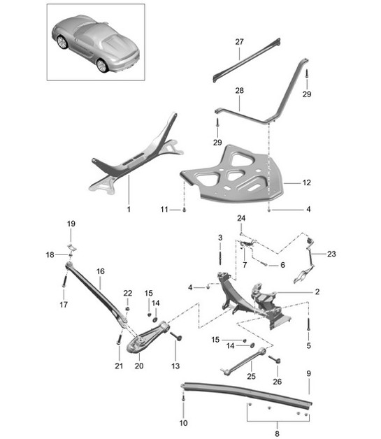 Diagram 501-001 Porsche Cayenne Turbo S E-Hybrid V8 4.0L 550 CV 