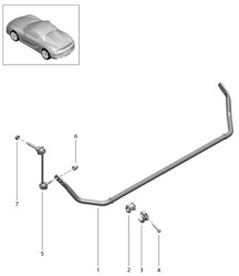 Stabilisatorstang 981.SP Boxster Spyder 2016