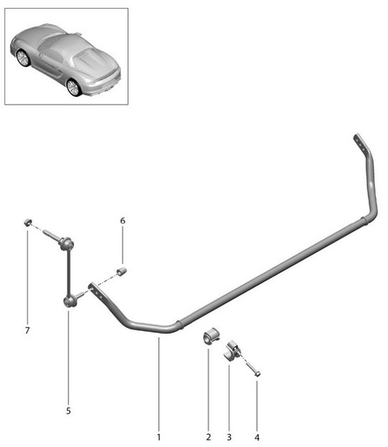 Diagram 501-003 Porsche 968 (1992-1995) 后轴