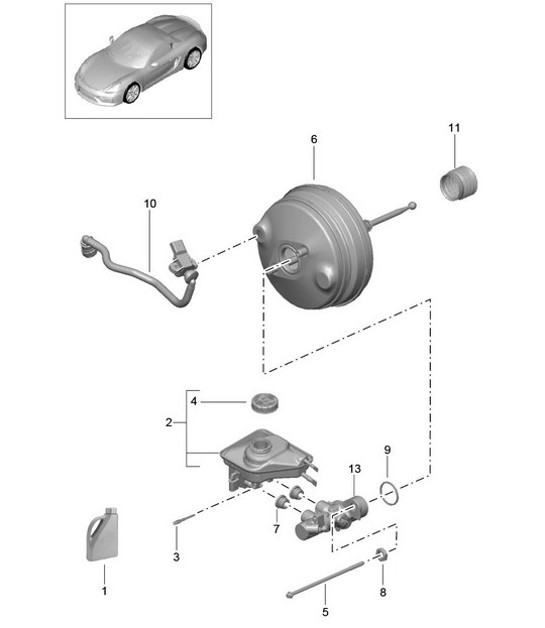 Diagram 604-000 Porsche Boxster Spyder 718 4.0L（420马力） 