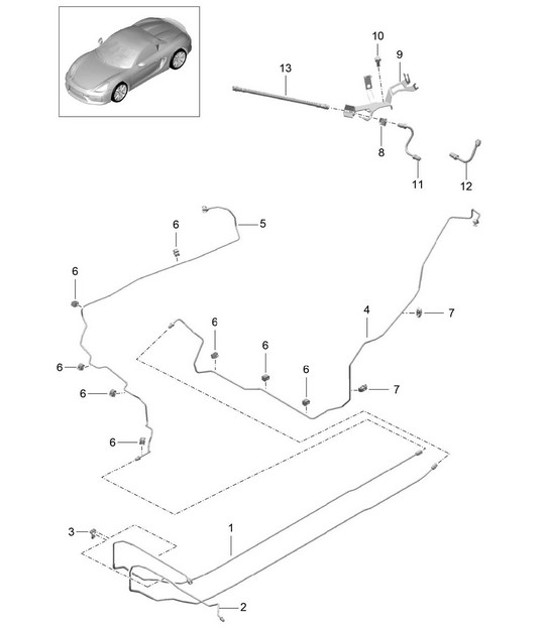Diagram 604-010 Porsche 997 (911) MK1 2005-2008 Ruote, freni