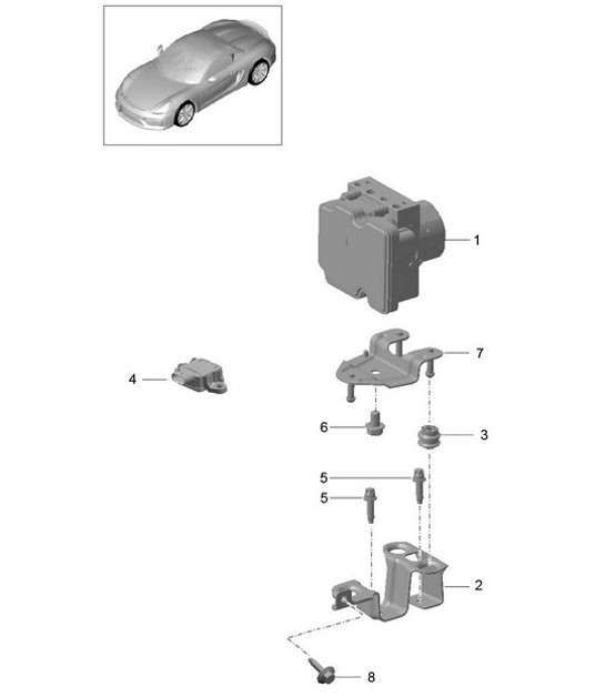 Diagram 605-000 Porsche 928GT 5.0L 1989-91 