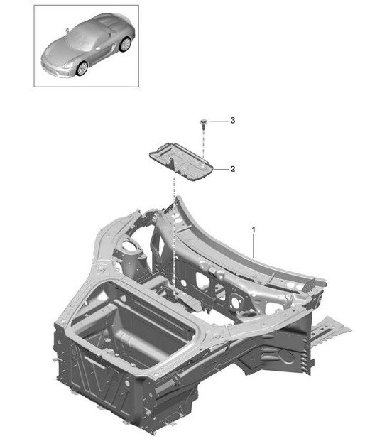 Diagram 801-005 Porsche Cayman 2.7L 987C 2006-08 Body