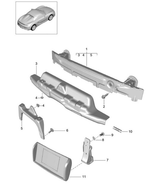 Diagram 802-030 Porsche Cayman 987C/981C (2005-2016) Carrozzeria