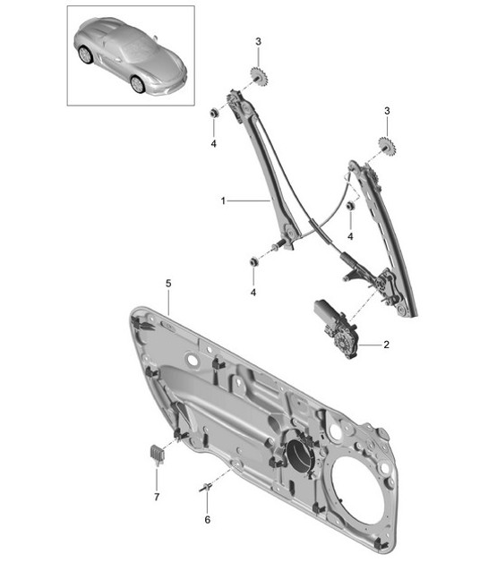 Diagram 804-030 Porsche 开曼 S 3.4L 987C 2005-08  车身