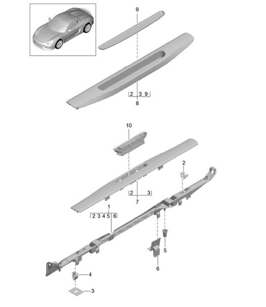 Diagram 807-015 Porsche 992 GT3 CUP 4.0L Carrosserie