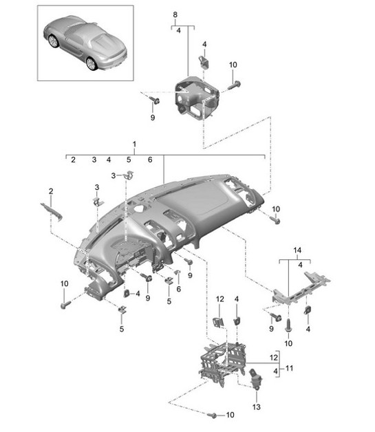 Diagram 809-000 Porsche Cayenne 92A (958) 2010-2017 Body