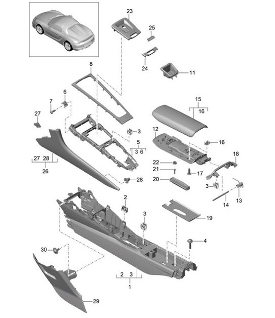 Diagram 809-020 Porsche 996 C4S 3.6L 09/01-2005 Body