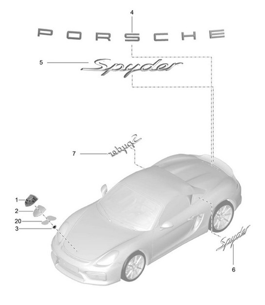 Diagram 810-000 Porsche 992 Targa 4 GTS 3.6L 
