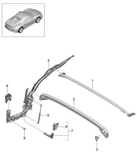 Diagram 811-010 Porsche Macan (95B) MK1 (2014-2018) Body