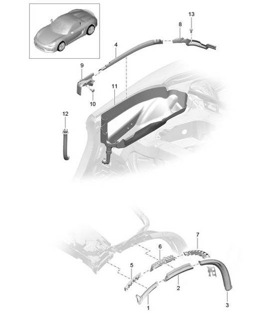 Diagram 811-015 Porsche Boxster 25 ans 718 4.0L Manual (400 ch) Carrosserie