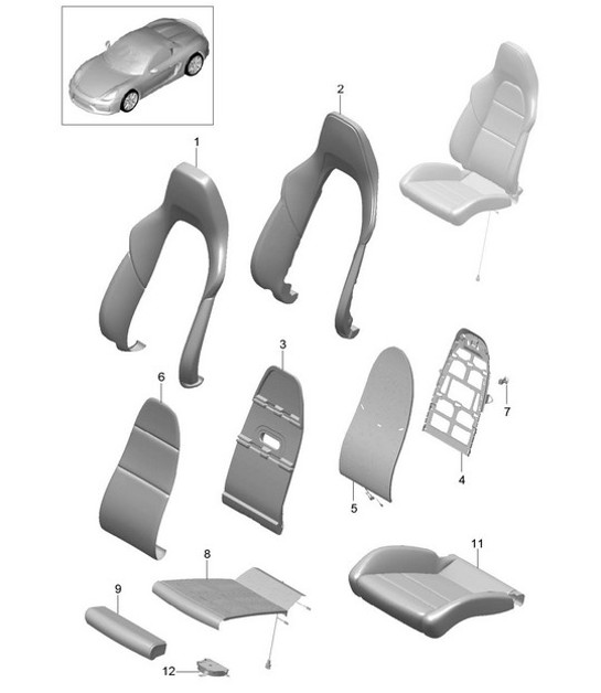 Diagram 817-017 Porsche Boxster 986/987/981 (1997-2016) Body