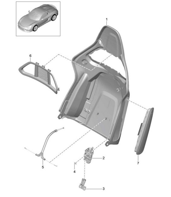 Diagram 817-066 Porsche Boxster 986/987/981 (1997-2016) Carrosserie