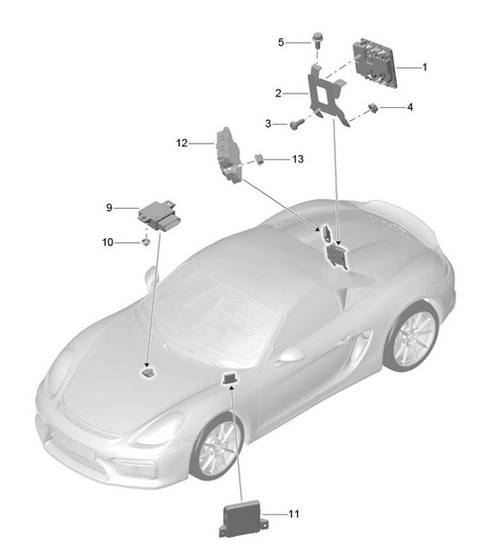 Diagram 901-003 Porsche 968 CS 3.0L 1993-95 Electrical equipment