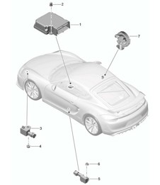 Control unit / Sensor / Airbag 981.SP Boxster Spyder 2016