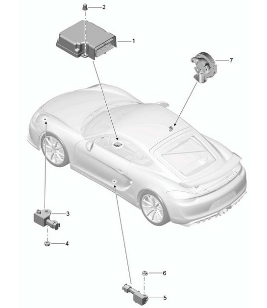 Diagram 901-005 Porsche 993（911）C2S 1994-97 电子设备