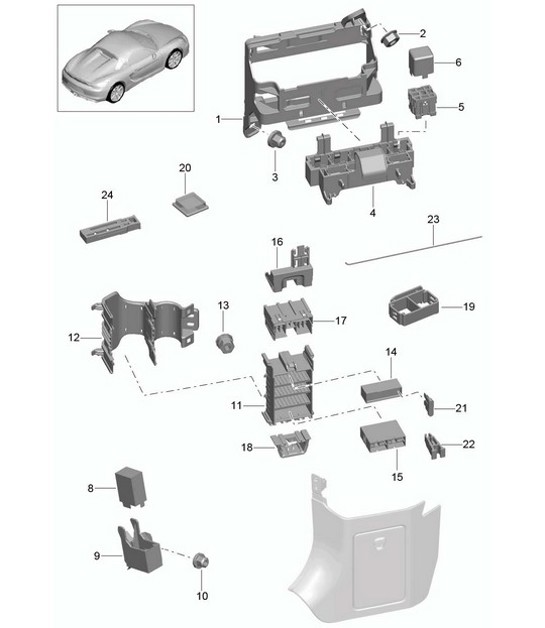 Diagram 902-000 Porsche Panamera 970 MK2 (2014-2016) Electrical equipment