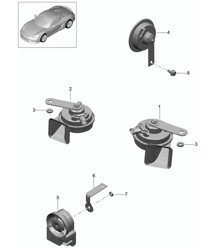 Fanfarria / Bocina / Sistema de alarma 981.SP Boxster Spyder 2016