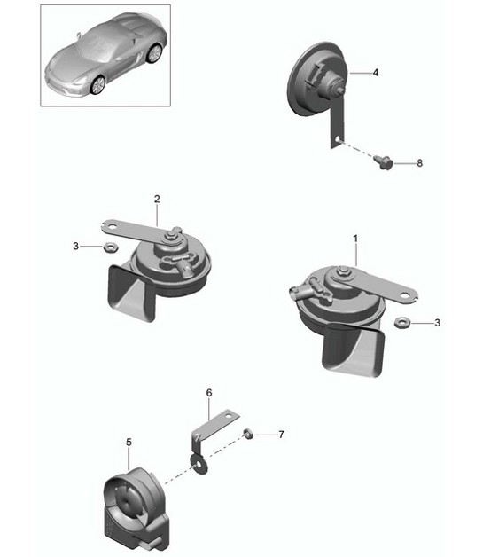 Diagram 903-000 Porsche 968 Turbo S 3.0L 1993-94 Équipement électrique
