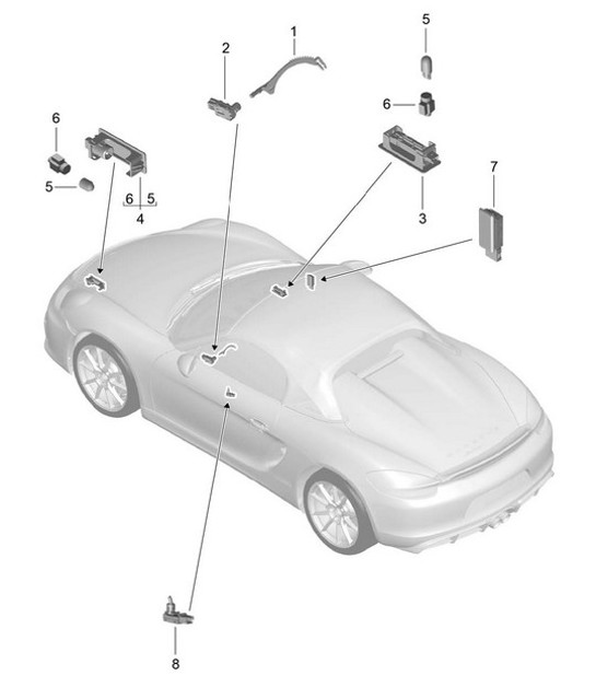 Diagram 903-004 Porsche 卡宴 Turbo S 4.5L 2006>> 电子设备