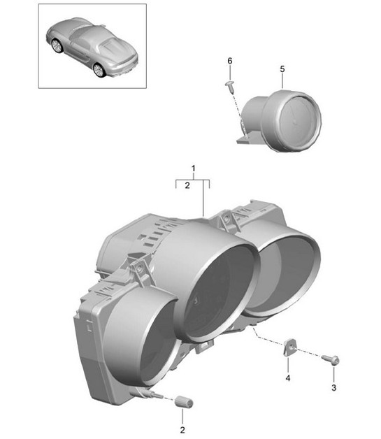 Diagram 906-000 Porsche 997（911）MK1 2005-2008 电子设备