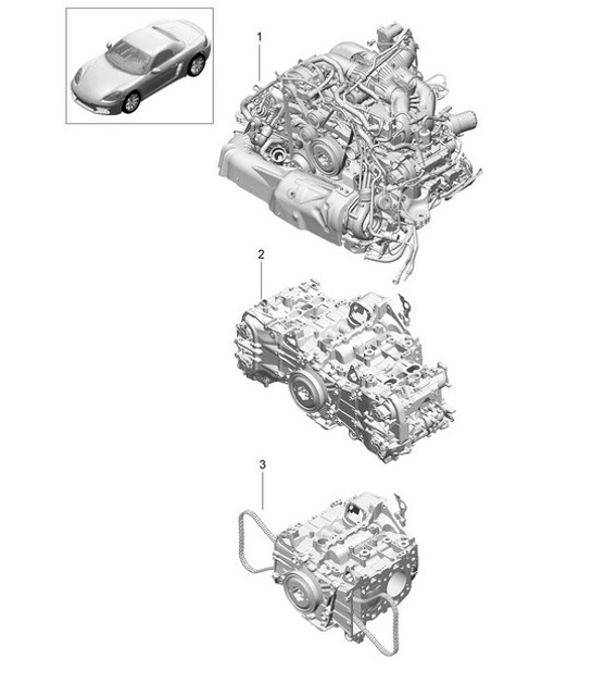 Diagram 101-000 Porsche Boxster 718 (982) 2017>> Moteur