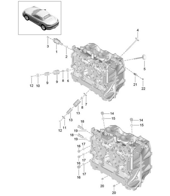 Diagram 103-005 Porsche 991 (911) MK1 2012-2016 Engine