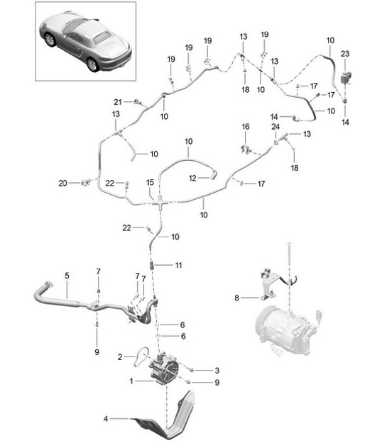 Diagram 107-015 Porsche 992 Turbo 50 周年 3.7L 