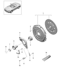 Coupling (Model: G8200,G8220) - 6-Speed manual - 718 (982) Boxster 2017>>