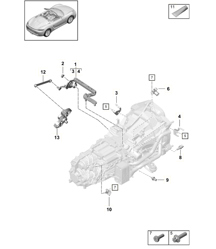 Cambio manuale / Parti individuali (modello: GTS 4.0,G8230) - Manuale a 6 marce - 718 (982) Boxster GTS 4.0L 2017&gt;&gt;
