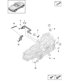 Manual gearbox / Individual parts (model: GTS 4.0,G8230) - 6-speed manual - 718 (982) Boxster GTS 4.0L 2017>>