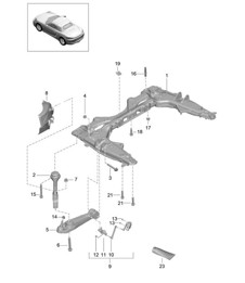 Cross member / Wishbone 718 (982) Boxster 2017>>