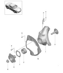 Support de roue / Moyeu de roue 718 (982) Boxster 2017&gt;&gt;