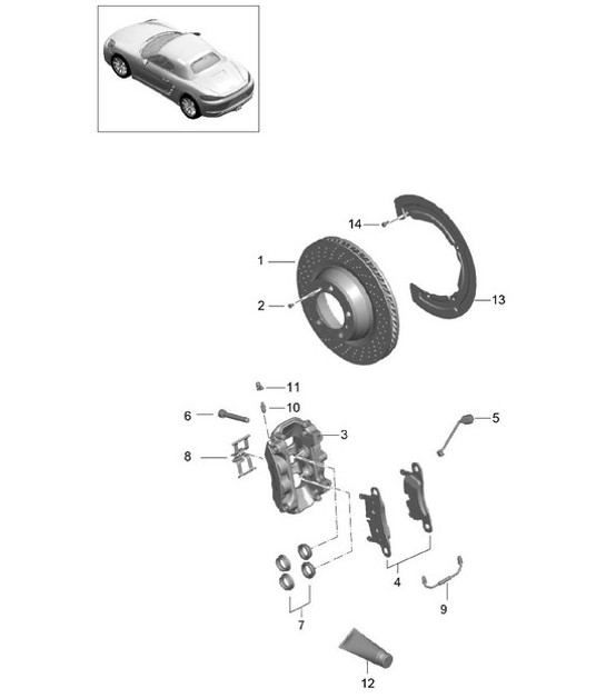 Diagram 603-000 Porsche Macan GTS benzina 3.0L V6 360Bhp Ruote, freni