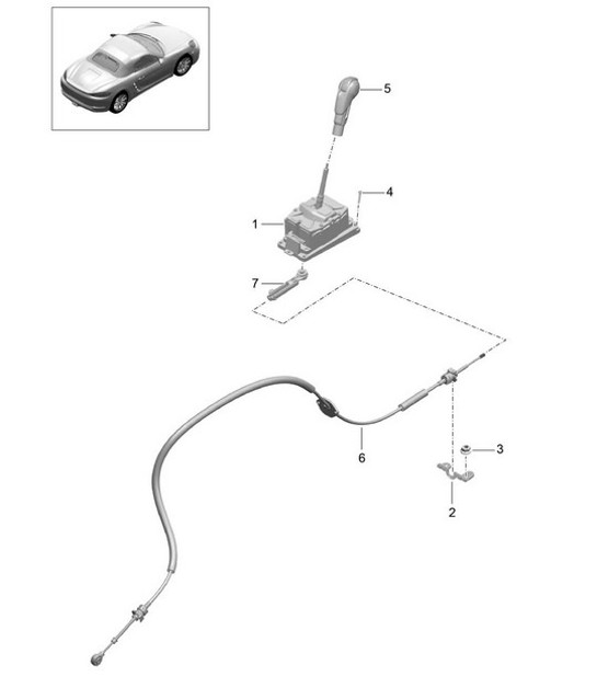 Diagram 701-001 Porsche 993（911）C2S 1994-97 手柄系统、踏板组 
