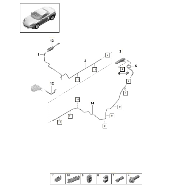 Diagram 702-100 Porsche Cayenne (9YA) 2018>> 