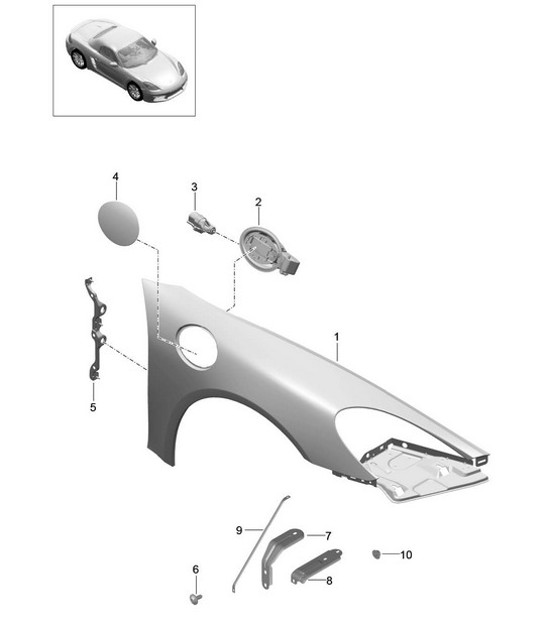 Diagram 801-040 Porsche Boxster 718（982） 2017 年>>  车身