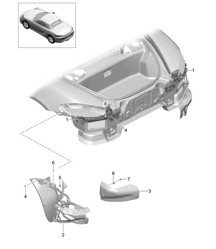 Fasteners Rear bumper 718 (982) Boxster 2017>>