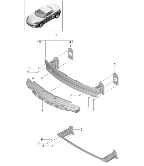 Diagram 802-060 Porsche 991 (911) MK1 2012-2016 Carrosserie
