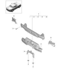 Support de pare-chocs GTS 4.0 - ARRIÈRE - 718 (982) Boxster GTS 4.0L 2017>>