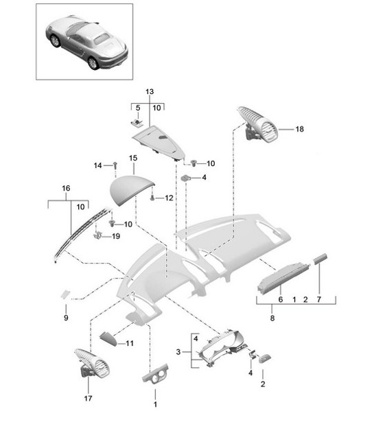 Diagram 809-005 Porsche 997 MKII GT3 2010>> Carrozzeria